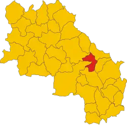 Locatie van Trequanda in Siena (SI)