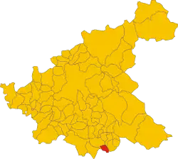 Locatie van Turania in Rieti (RI)