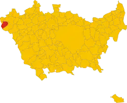 Locatie van Turbigo in Milaan (MI)