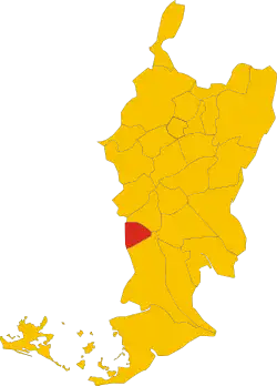 Locatie van Turriaco in Gorizia (GO)