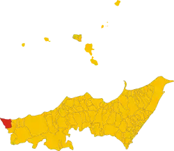 Locatie van Tusa in Messina (ME)