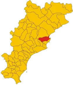 Locatie van Vado Ligure in Savona (SV)