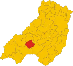 Locatie van Valmozzola in Parma (PR)