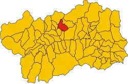 Locatie van Valpelline in Aostadal (AO)