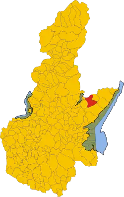 Locatie van Valvestino in Brescia (BS)