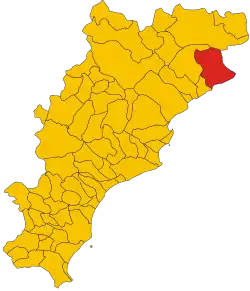 Locatie van Varazze in Savona (SV)