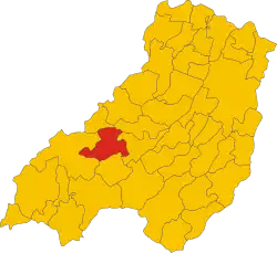 Locatie van Varsi in Parma (PR)