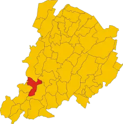 Locatie van Vergato in Bologna (BO)