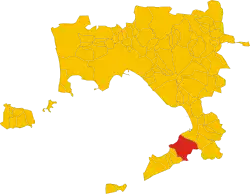 Locatie van Vico Equense in Napels (NA)