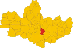 Locatie van Villasanta in Monza e Brianza (MB)