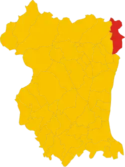 Locatie van Vito d'Asio in Pordenone (PN)