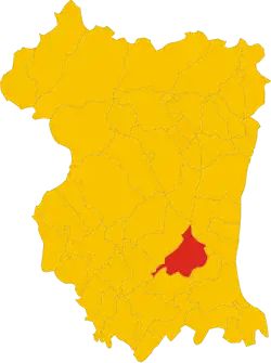 Locatie van Zoppola in Pordenone