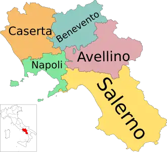 Provincies van Campanië.