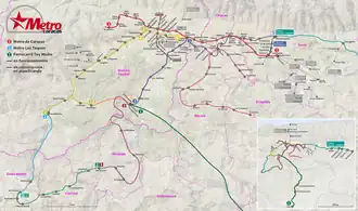 Metrokaart van Caracas