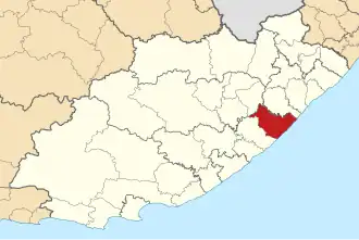 Ligging Mbhashe Local Municipality