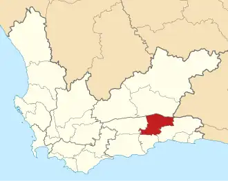 Ligging Oudtshoorn Local Municipality
