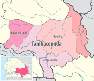 Kaart van Tambacounda