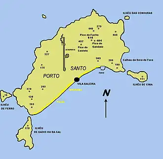 Kaart van Porto Santo