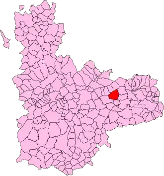 Kaart van Villavaquerín