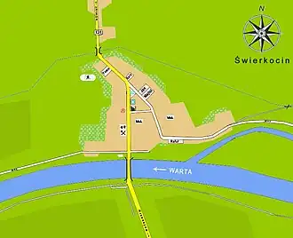 Kaart van Świerkocin