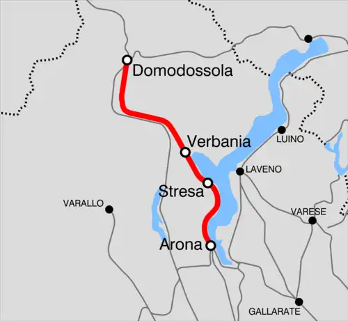 deeltraject Arona - Domodossola