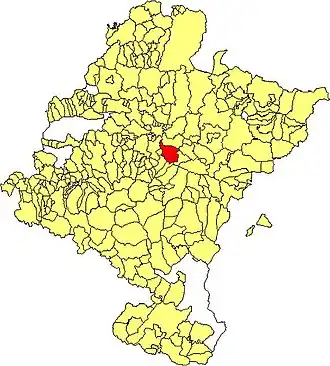 Kaart van Noáin/Noain