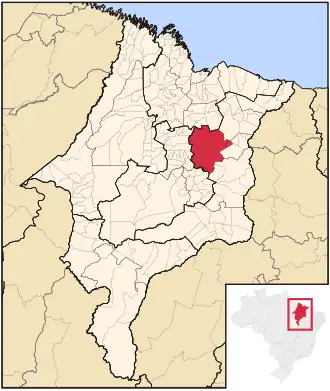 Ligging van de Braziliaanse microregio Codó in Maranhão
