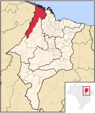 Ligging van de Braziliaanse microregio Gurupi in Maranhão