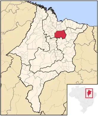 Ligging van de Braziliaanse microregio Itapecuru Mirim in Maranhão