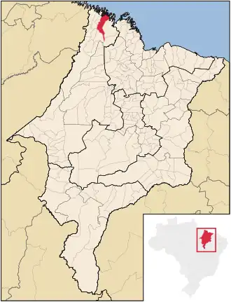 Kaart van Cândido Mendes