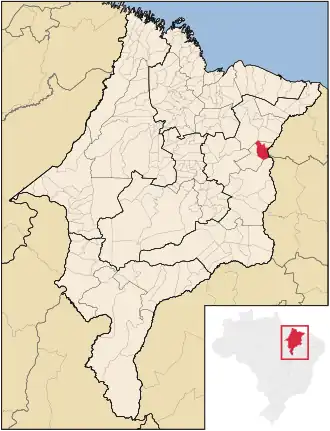 Kaart van Coelho Neto