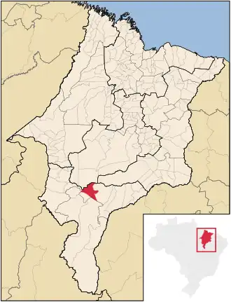 Kaart van Fortaleza dos Nogueiras