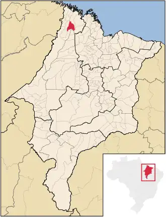 Kaart van Governador Nunes Freire