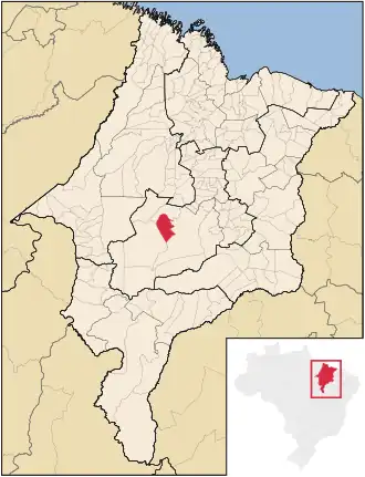 Kaart van Jenipapo dos Vieiras