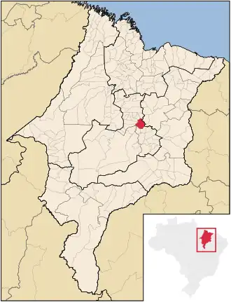 Kaart van Santo Antônio dos Lopes