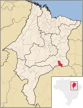 Kaart van São João dos Patos