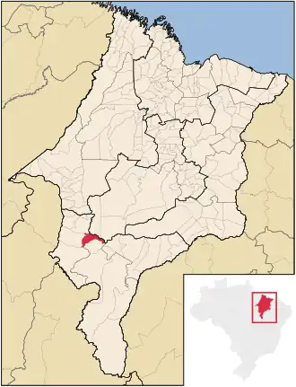 Kaart van São Pedro dos Crentes