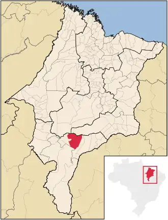 Kaart van São Raimundo das Mangabeiras