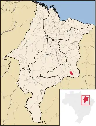 Kaart van Sucupira do Riachão