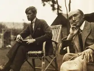 Marc Allégret (links) met André Gide in 1920