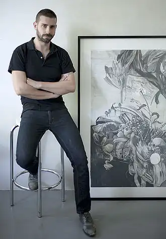 Marc Bauer in zijn Berlijnse studio, oktober 2012