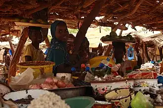 Een markt in Diapaga