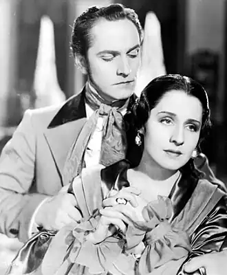 Norma Shearer and Fredric March in The Barretts of Wimpole Street