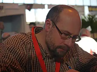 Marco Venanzi bij het stripfestival in Bagnols-sur-Cèze in 2010.