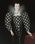 Mary Rogers, Lady Harington, 1592, olieverf op doek.