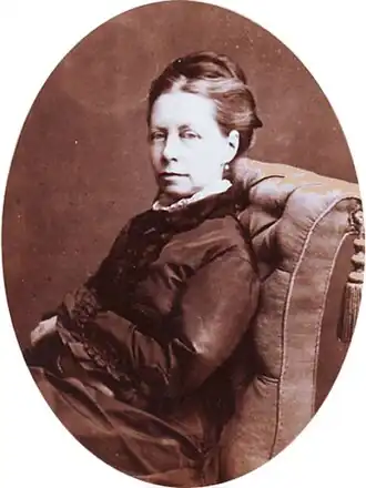 Portret van Maria Vos omstreeks 1856