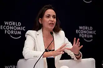 María Corina Machado in 2011 bij het World Economic Forum in Rio de Janeiro