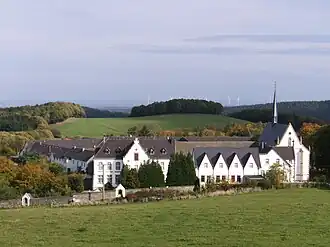 Overzicht van het kloostercomplex