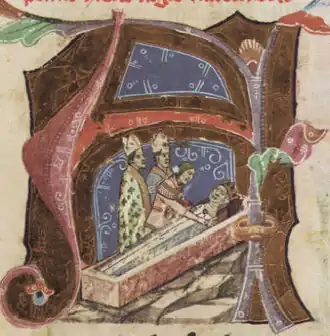 De begrafenis van Maria van Silezië-Bytom, Chronicon Pictum.