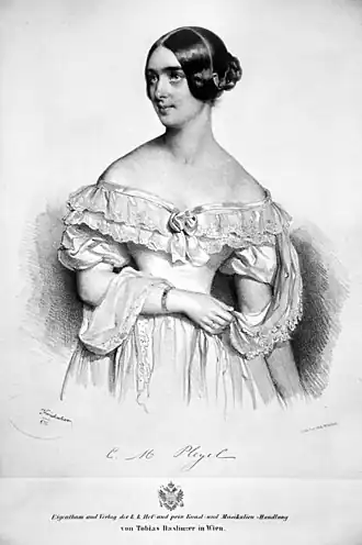 Marie Moke-Pleyel (lithografie van Josef Kriehuber, 1839